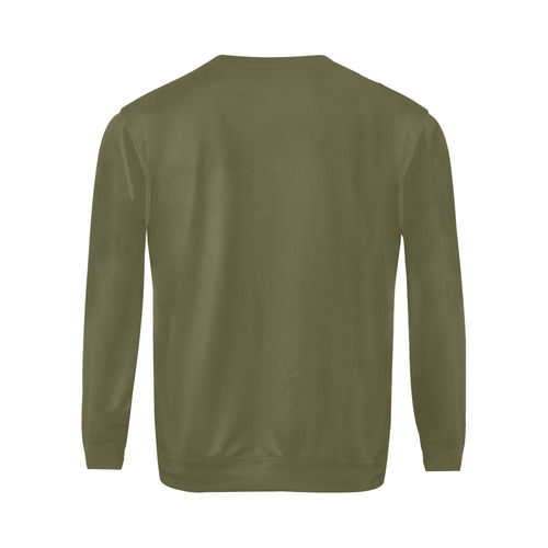 Camo Color Solid Light Green All Over Print Crewneck Sweatshirt for Men/Large (Model H18)
