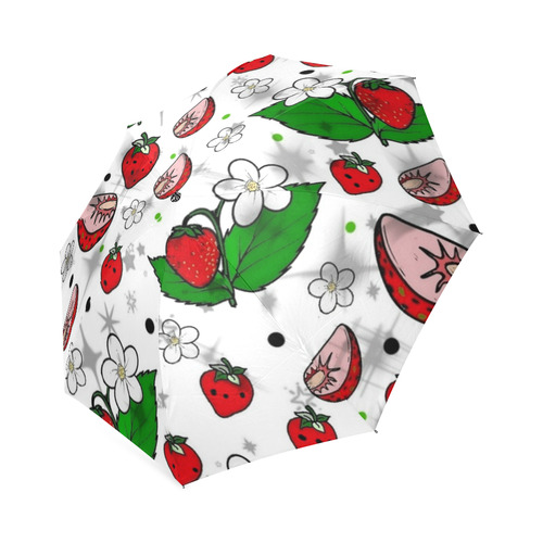 Strawberry Popart by Nico Bielow Foldable Umbrella (Model U01)