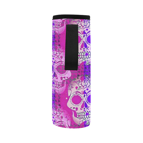 color mix skull 2A by JamColors Neoprene Water Bottle Pouch/Large