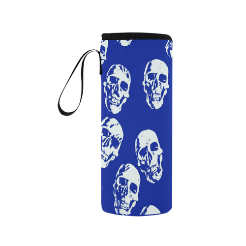 Hot Skulls,white by JamColors Neoprene Water Bottle Pouch/Medium