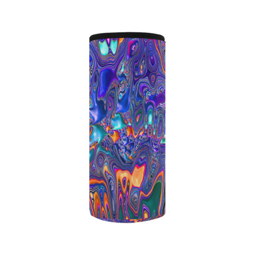melted fractal 1B by JamColors Neoprene Water Bottle Pouch/Medium