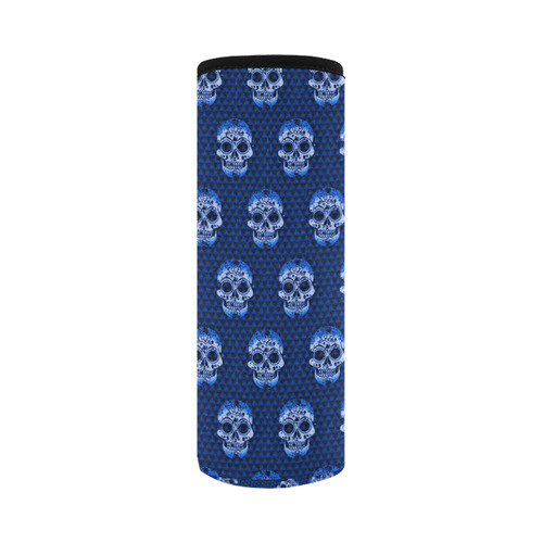 Skull pattern 517 E by JamColors Neoprene Water Bottle Pouch/Large