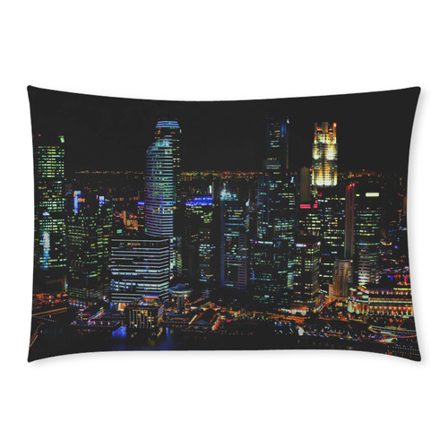 City Lights Custom Rectangle Pillow Case 20x30 (One Side)