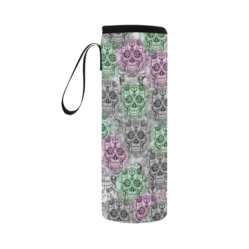 Skulls 1117B by JamColors Neoprene Water Bottle Pouch/Large