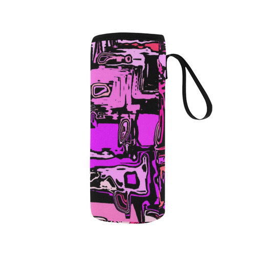 modern abstract 47B by JamColors Neoprene Water Bottle Pouch/Medium