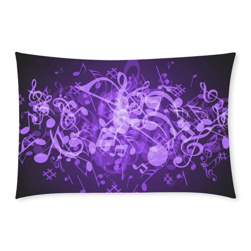 Purple Glow Music Notes 3-Piece Bedding Set