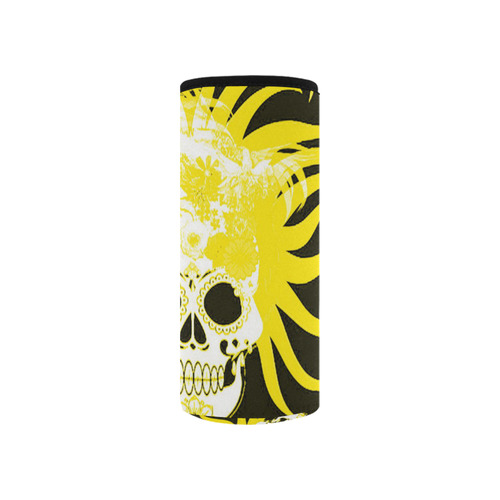 hippie skull G by JamColors Neoprene Water Bottle Pouch/Small