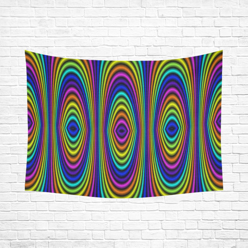O rainbow Cotton Linen Wall Tapestry 80"x 60"