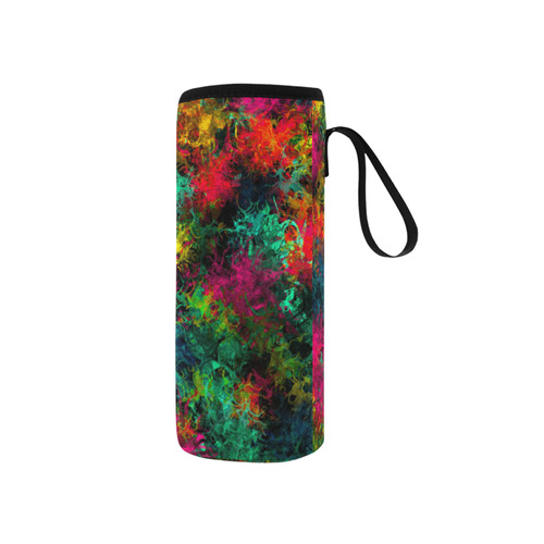 squiggly abstract B by JamColors Neoprene Water Bottle Pouch/Small