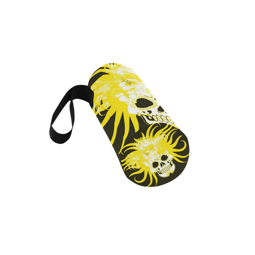 hippie skull G by JamColors Neoprene Water Bottle Pouch/Small