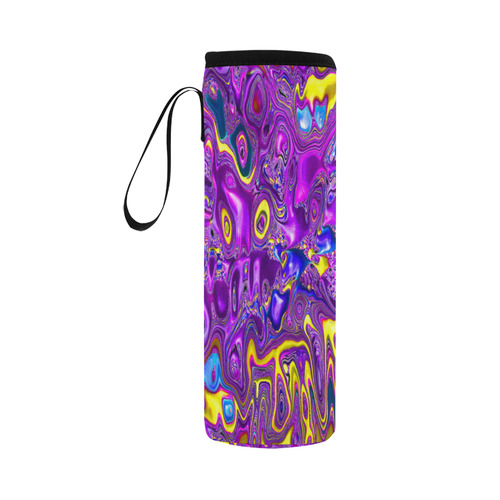 melted fractal 1A by JamColors Neoprene Water Bottle Pouch/Large