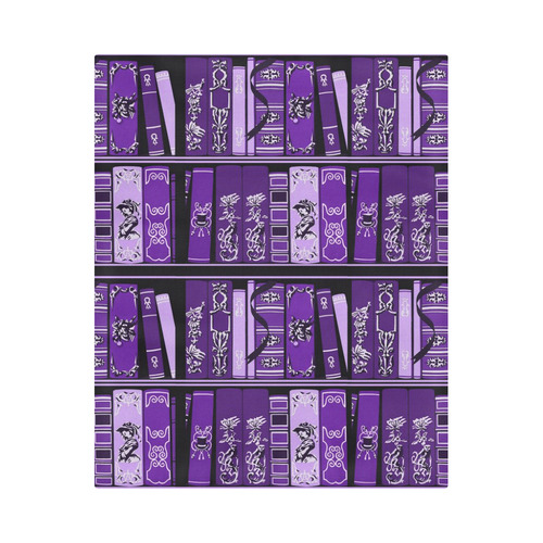 Purple Vintage Books Duvet Cover 86"x70" ( All-over-print)