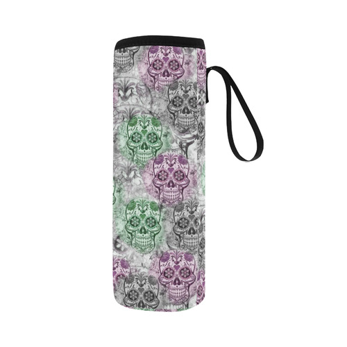 Skulls 1117B by JamColors Neoprene Water Bottle Pouch/Large