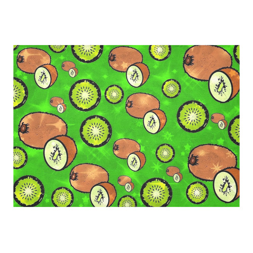 Kiwi Popart by Nico Bielow Cotton Linen Tablecloth 60"x 84"