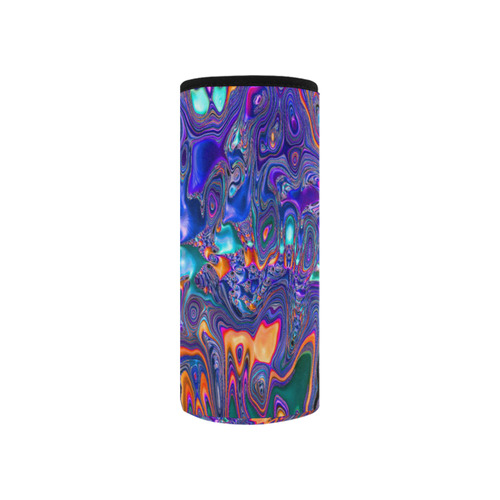 melted fractal 1B by JamColors Neoprene Water Bottle Pouch/Small