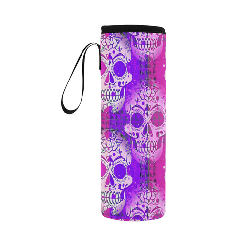 color mix skull 2A by JamColors Neoprene Water Bottle Pouch/Large