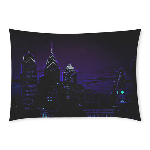 Philadelphia Cityscape Custom Rectangle Pillow Case 20x30 (One Side)