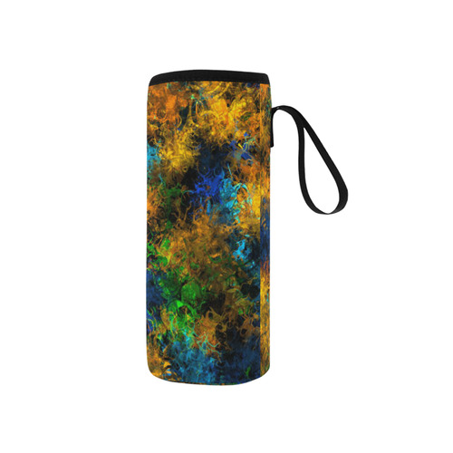 squiggly abstract C by JamColors Neoprene Water Bottle Pouch/Small