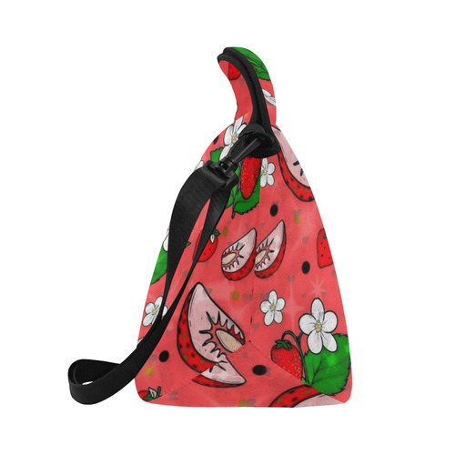 Stawberry popart by Nico Bielow Neoprene Lunch Bag/Large (Model 1669)