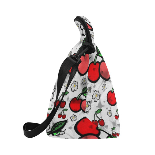 Cherry popart by Nico Bielow Neoprene Lunch Bag/Large (Model 1669)