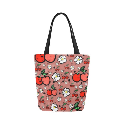 Cherry popart by Nico Bielow Canvas Tote Bag (Model 1657)