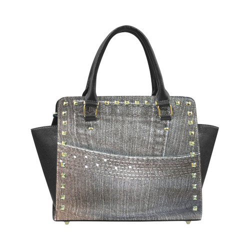 jeans look Rivet Shoulder Handbag (Model 1645)