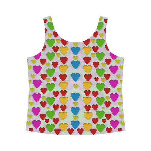 So sweet and hearty as love can be All Over Print Tank Top for Women (Model T43)