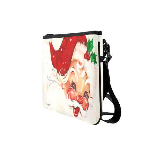 A cute vintage Santa Claus with a mistletoe Slim Clutch Bag (Model 1668)