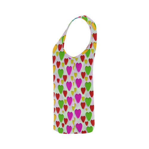 So sweet and hearty as love can be All Over Print Tank Top for Women (Model T43)