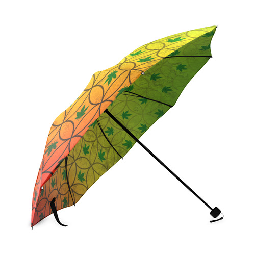 Marijuana Diamond Rastafari Pattern Foldable Umbrella (Model U01)