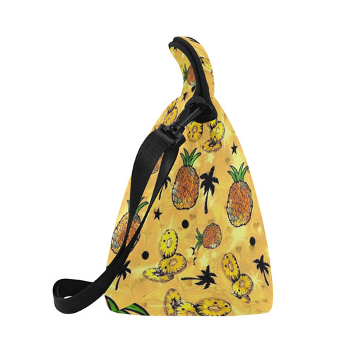 Pineapple popart by Nico Bielow Neoprene Lunch Bag/Large (Model 1669)