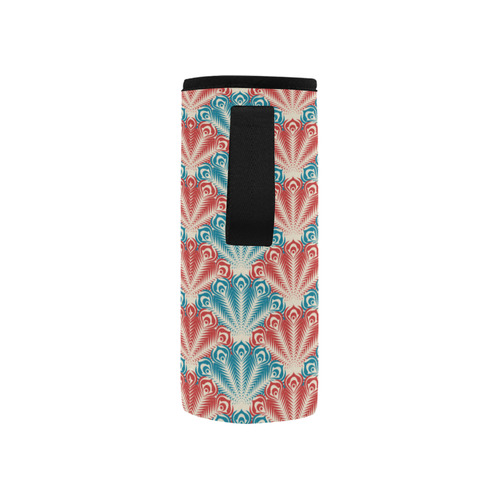 Mandala Feathers Pattern 01 Neoprene Water Bottle Pouch/Small