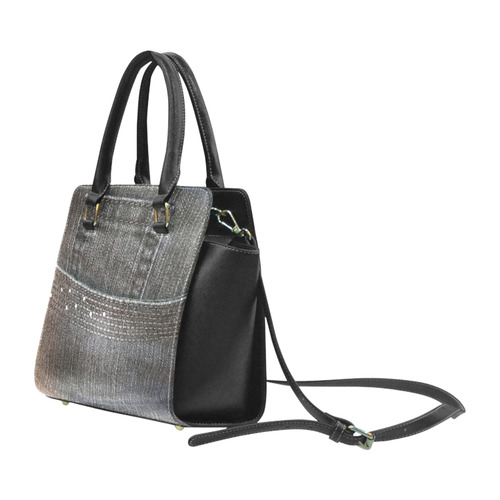 jeans look Rivet Shoulder Handbag (Model 1645)