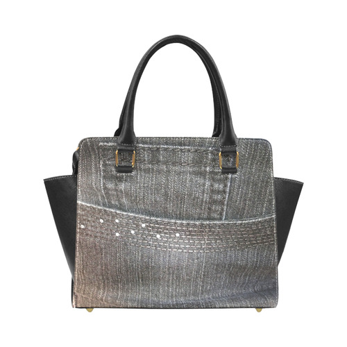 jeans look Rivet Shoulder Handbag (Model 1645)