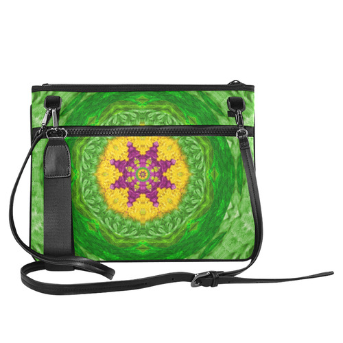 Feathers in the sunshine mandala Slim Clutch Bag (Model 1668)