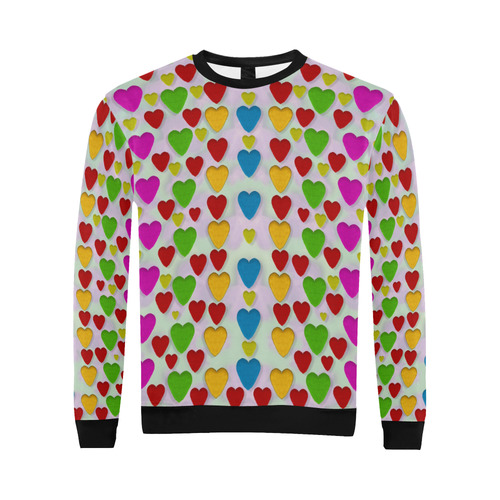 So sweet and hearty as love can be All Over Print Crewneck Sweatshirt for Men (Model H18)