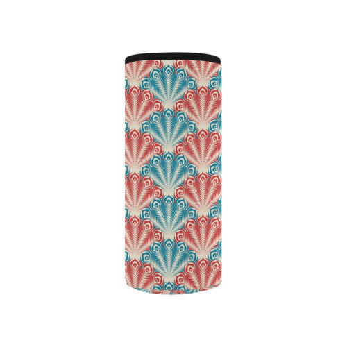 Mandala Feathers Pattern 01 Neoprene Water Bottle Pouch/Small