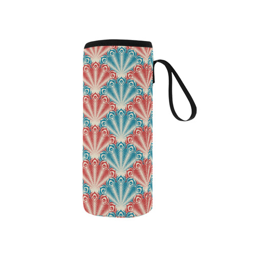 Mandala Feathers Pattern 01 Neoprene Water Bottle Pouch/Small