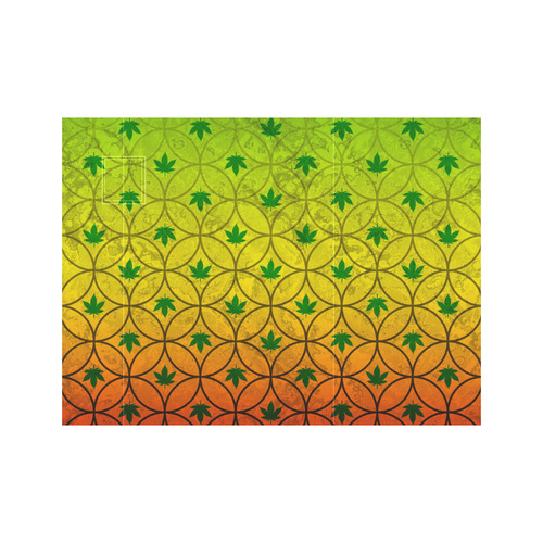 Marijuana Diamond Rastafari Pattern Neoprene Water Bottle Pouch/Small