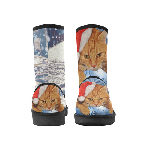 Christmas Cat Custom High Top Unisex Snow Boots (Model 047) ID D2055680