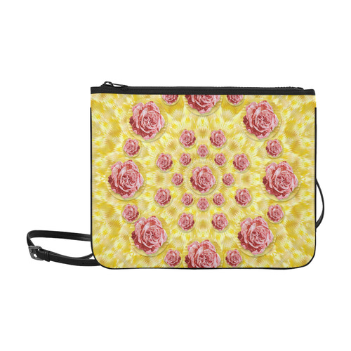 roses and fantasy roses Slim Clutch Bag (Model 1668)