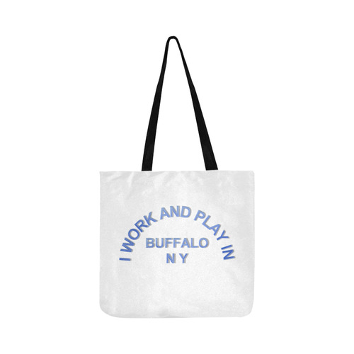 I WORK AND PLAY  IN BUFFALO NY Reusable Shopping Bag Model 1660 (Two sides)