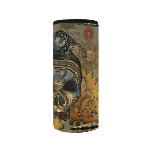 Awesome steampunk skull Neoprene Water Bottle Pouch/Medium