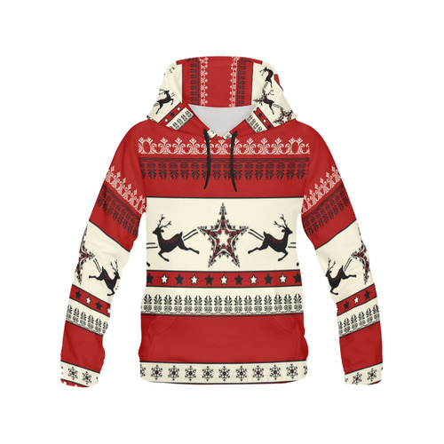 Christmas Ornaments Pattern I All Over Print Hoodie for Women (USA Size) (Model H13)