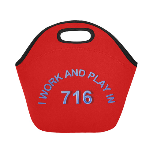 I WORK AND PLAY  IN 716 Neoprene Lunch Bag/Small (Model 1669)