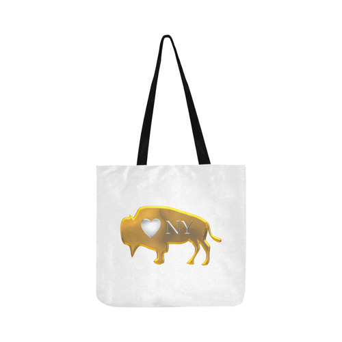 I Love Buffalo NY in Silver and Gold Reusable Shopping Bag Model 1660 (Two sides)