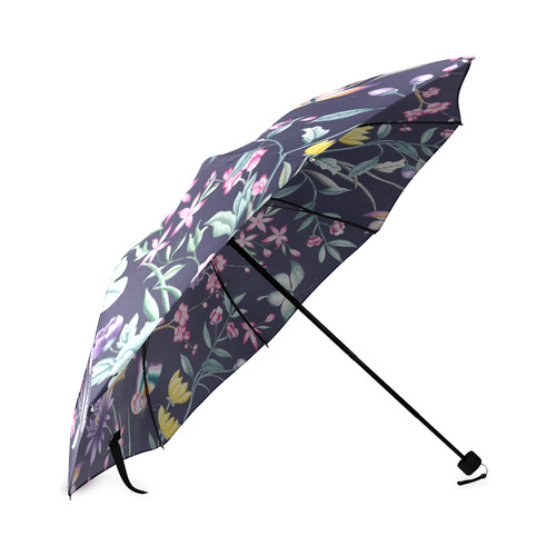 Tropical Flowers Butterflies I Foldable Umbrella (Model U01)