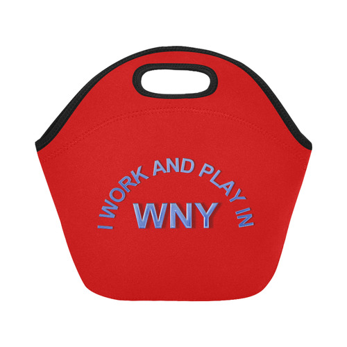I WORK AND PLAY  IN WNY Neoprene Lunch Bag/Small (Model 1669)