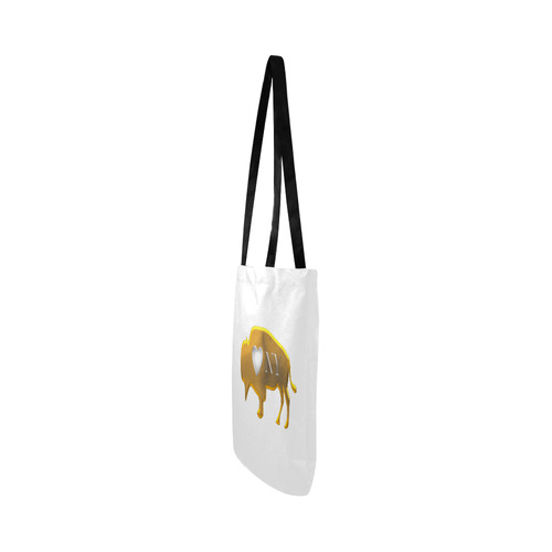 I Love Buffalo NY in Silver and Gold Reusable Shopping Bag Model 1660 (Two sides)