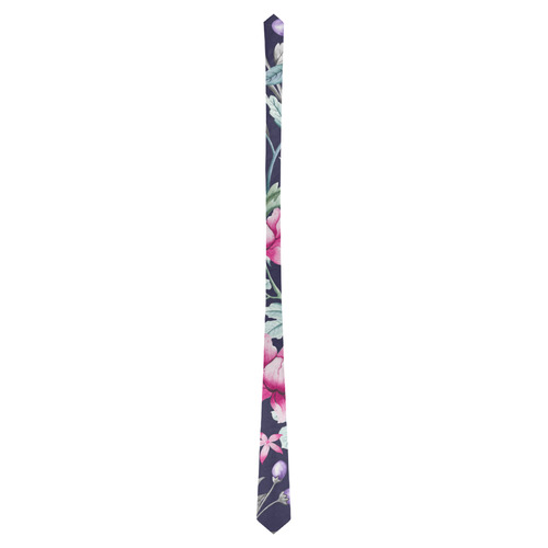 Tropical Flowers Butterflies I Classic Necktie (Two Sides)
